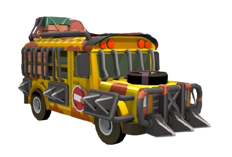 Bus game asset viking reskin before